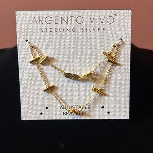 Argento Volvo sterling silver adjustable bracelet